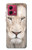 S2399 White Lion Face Case For Motorola Moto G84 S2399 White Lion Face Case For Motorola Moto G84