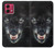 S2823 Black Wolf Blue Eyes Face Case For Motorola Moto G84