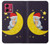 S2849 Cute Sleepy Owl Moon Night Case For Motorola Moto G84