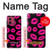 S2933 Pink Lips Kisses on Black Case For Motorola Moto G84