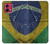 S3297 Brazil Flag Vintage Football Graphic Case For Motorola Moto G84
