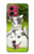 S3795 Kitten Cat Playful Siberian Husky Dog Paint Case For Motorola Moto G84