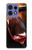S2396 Red Wine Bottle And Glass Case For Motorola Edge 50 Pro