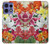 S3205 Retro Art Flowers Case For Motorola Edge 50 Pro
