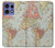 S3418 Vintage World Map Case For Motorola Edge 50 Pro