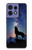 S3555 Wolf Howling Million Star Case For Motorola Edge 50 Pro