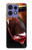 S2396 Red Wine Bottle And Glass Case For Motorola Edge 50 Fusion