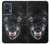 S2823 Black Wolf Blue Eyes Face Case For Motorola Edge 50 Fusion