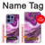 S3896 Purple Marble Gold Streaks Case For Motorola Edge 50 Fusion