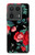 S3112 Rose Floral Pattern Black Case For Motorola Edge 50 Ultra