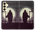 S3262 Grim Reaper Night Moon Cemetery Case For Samsung Galaxy S24 FE