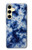 S3439 Fabric Indigo Tie Dye Case For Samsung Galaxy S24 FE