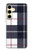 S3452 Plaid Fabric Pattern Case For Samsung Galaxy S24 FE