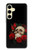 S3753 Dark Gothic Goth Skull Roses Case For Samsung Galaxy S24 FE