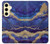 S3906 Navy Blue Purple Marble Case For Samsung Galaxy S24 FE