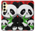 S3929 Cute Panda Eating Bamboo Case For Samsung Galaxy S24 FE