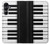 S3078 Black and White Piano Keyboard Case For Samsung Galaxy A16 5G