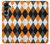 S3421 Black Orange White Argyle Plaid Case For Samsung Galaxy A16 5G