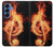 S0493 Music Note Burn Case For Samsung Galaxy S25
