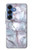 S2316 Dark Blue Marble Texture Graphic Print Case For Samsung Galaxy S25
