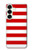 S2364 Red and White Striped Case For Samsung Galaxy S25 Plus