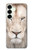 S2399 White Lion Face Case For Samsung Galaxy S25 Plus