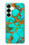 S2688 Aqua Copper Turquoise Gemstone Graphic Case For Samsung Galaxy S25 Plus