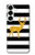 S2794 Black and White Striped Deer Gold Sparkles Case For Samsung Galaxy S25 Plus
