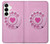 S2847 Pink Retro Rotary Phone Case For Samsung Galaxy S25 Plus