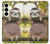 S3138 Cute Baby Sloth Paint Case For Samsung Galaxy S25 Plus