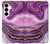 S3896 Purple Marble Gold Streaks Case For Samsung Galaxy S25 Plus