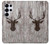 S2505 Reindeer Head Old Wood Texture Graphic Case For Samsung Galaxy S25 Ultra
