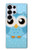 S3029 Cute Blue Owl Case For Samsung Galaxy S25 Ultra