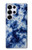 S3439 Fabric Indigo Tie Dye Case For Samsung Galaxy S25 Ultra