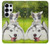 S3795 Kitten Cat Playful Siberian Husky Dog Paint Case For Samsung Galaxy S25 Ultra
