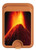 S0745 Volcano Lava Magnetic Card Holder Wallet Stand with MagSafe for iPhone 16 15 14 13 Pro Max