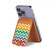S2362 Rainbow Colorful Shavron Zig Zag Pattern Magnetic Card Holder Wallet Stand with MagSafe for iPhone 16 15 14 13 Pro Max