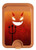 S2454 Red Cute Little Devil Cartoon Magnetic Card Holder Wallet Stand with MagSafe for iPhone 16 15 14 13 Pro Max