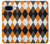 S3421 Black Orange White Argyle Plaid Case For Google Pixel 9a