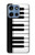 S3078 Black and White Piano Keyboard Case For Motorola Moto G 5G (2025)