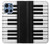 S3078 Black and White Piano Keyboard Case For Motorola Moto G 5G (2025)