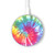 S1697 Tie Dye Colorful Graphic Printed Wireless Charger Pad 15W Type-C iPhone Android LED Light Charging Station