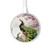 S2773 Peacock Chinese Brush Painting Wireless Charger Pad 15W Type-C iPhone Android LED Light Charging Station