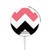 S1849 Pink Black Chevron Zigzag Magnetic Wireless Charger Pad with MagSafe 15W for iPhone 16 15 14 13 12