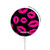 S2933 Pink Lips Kisses on Black Magnetic Wireless Charger Pad with MagSafe 15W for iPhone 16 15 14 13 12