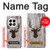 S2505 Reindeer Head Old Wood Texture Graphic Case For OnePlus 13