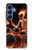 S3985 Fire Skull Drummer Case For Samsung Galaxy S25