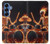 S3985 Fire Skull Drummer Case For Samsung Galaxy S25