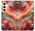 S4012 Red Marble Gold Veins Case For Samsung Galaxy S24
