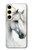 S4025 White Horse Painting Case For Samsung Galaxy S24
